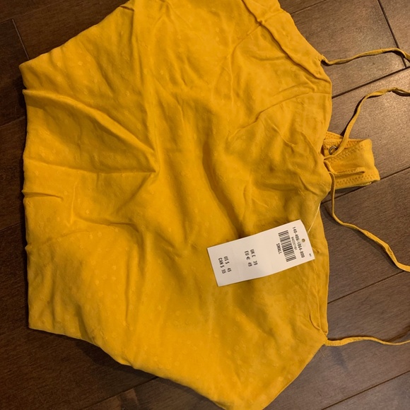 Yellow Cowl Neck Abercrombie and Fitch Bodysuit - Picture 2 of 4